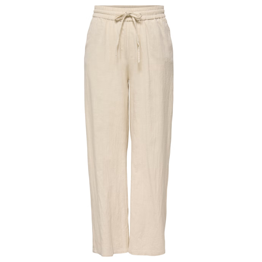 ONLY Krem Ženske Pantalone ONLTIZANA COTTON LOOSE PANTS